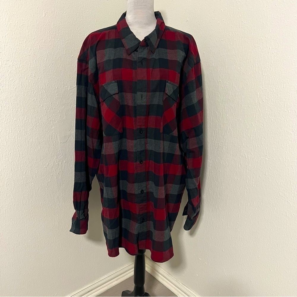 Harley-Davidson Men’s Essence Buffalo Plaid Flannel Long Sleeve Shirt 4XL EUC